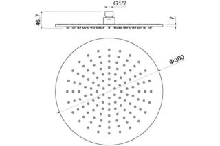 Верхний душ Aquatek AQ2079MB черный